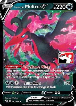 Galarian Moltres V - 097/198 — Prize Pack Series Cards Pokémon TCG card by aky CG Works