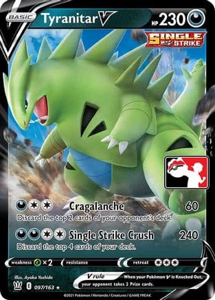 Tyranitar V - 097/163 — Prize Pack Series Cards Pokémon TCG card by Ayaka Yoshida