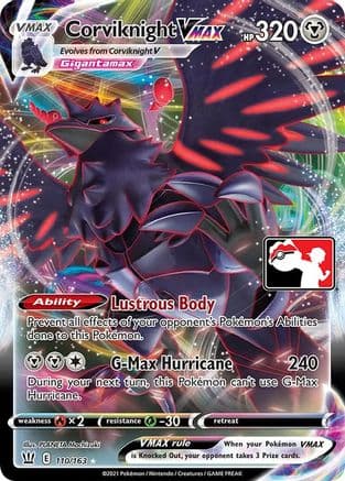 Corviknight VMAX - 110/163 — Prize Pack Series Cards Pokémon TCG card by PLANETA Mochizuki