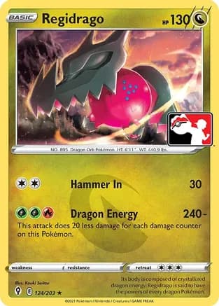 Regidrago - 124/203 — Prize Pack Series Cards
