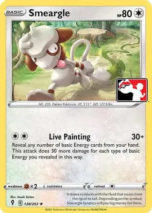 Smeargle - 128/203 — Prize Pack Series Cards Pokémon TCG card by Kouki Saitou
