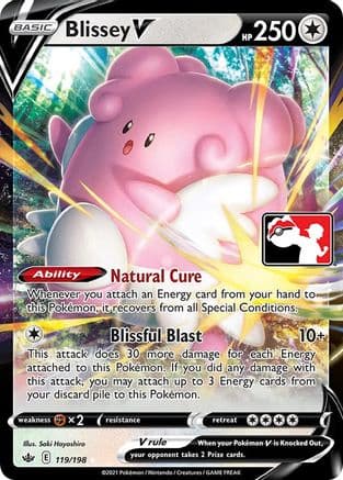 Blissey V - 119/198 — Prize Pack Series Cards Pokémon TCG card by Saki Hayashiro