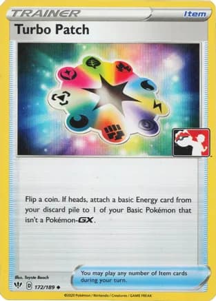 Turbo Patch - 172/189 — Prize Pack Series Cards Pokémon TCG card by Toyste Beach