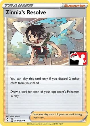 Zinnia's Resolve - 164/203 — Prize Pack Series Cards Pokémon TCG card by Taira Akitsu