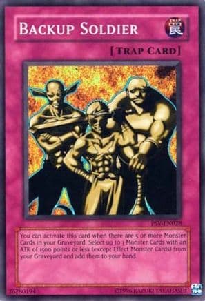 Backup Soldier — Pharaoh's Servant (Worldwide English) Yu-Gi-Oh! card by KAZUKI TAKAHASHI