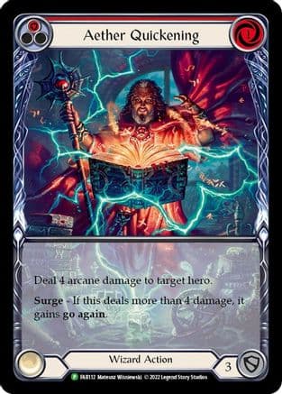 Aether Quickening (Red) - FAB112 — Flesh and Blood: Promo Cards Flesh and Blood card by Mateusz Wisniewski