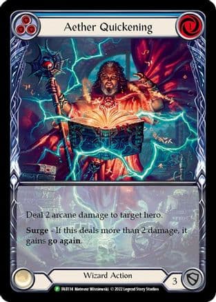 Aether Quickening (Blue) - FAB114 — Flesh and Blood: Promo Cards Flesh and Blood card by Mateusz Witoszynski