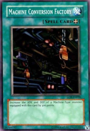 Machine Conversion Factory — Legend of Blue Eyes White Dragon (Worldwide English) Yu-Gi-Oh! card by KAZUKI TAKAHASHI