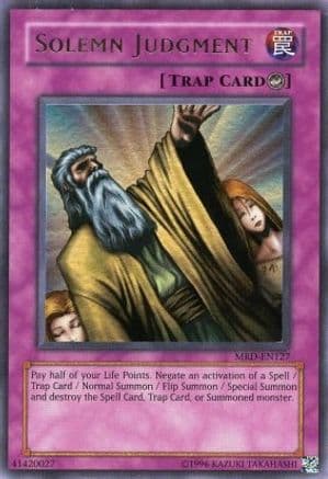 Solemn Judgment — Yu-Gi-Oh! card