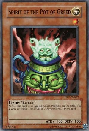 Spirit of the Pot of Greed — Invasion of Chaos (Worldwide English) Yu-Gi-Oh! card by KAZUKI TAKAHASHI
