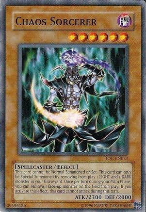 Chaos Sorcerer — Invasion of Chaos (Worldwide English) Yu-Gi-Oh! card by KAZUKI TAKAHASHI