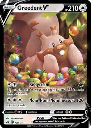 Greedent V — SWSH: Crown Zenith Pokémon TCG card by Saki Hayashiro
