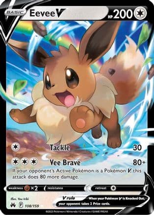 Eevee V — SWSH: Crown Zenith Pokémon TCG card by You Iribi