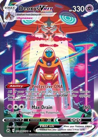 Deoxys VMAX — Crown Zenith: Galarian Gallery Pokémon TCG card by Akira Komayama