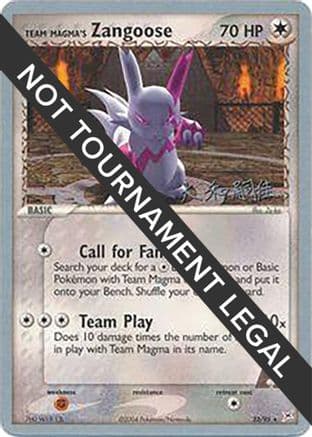Team Magma's Zangoose - 2004 (Tsuguyoshi Yamato) — World Championship Decks Pokémon TCG card by Tsuguyoshi Yamato