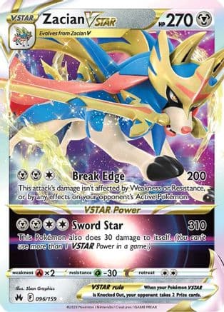 Zacian VSTAR — SWSH: Crown Zenith Pokémon TCG card by 5ban Graphics