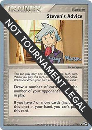 Steven's Advice - 2005 (Jeremy Maron) — World Championship Decks Pokémon TCG card by Jeremy Maron