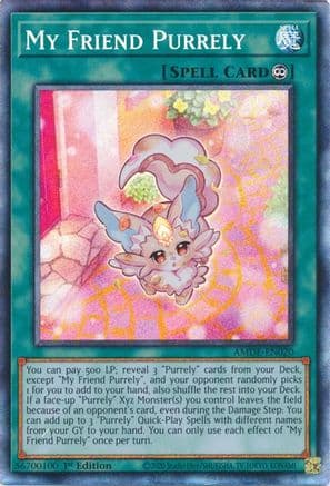 My Friend Purrely (CR) — Amazing Defenders Yu-Gi-Oh! card by AMDE-EN026