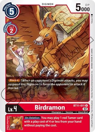 Birdramon — Dimensional Phase Digimon Card Game card by Takase
