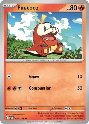 Fuecoco - 036/198 (Mirage Holo) — Miscellaneous Cards & Products Pokémon TCG card by Akira Komayama