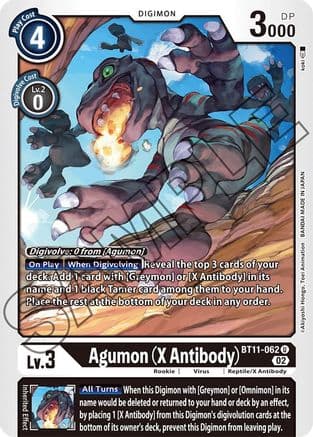 Agumon (X Antibody) — Dimensional Phase Digimon Card Game card by koki