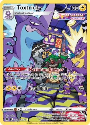 Toxtricity — Crown Zenith: Galarian Gallery Pokémon TCG card by Nelnal