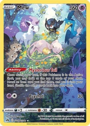 Mew — Crown Zenith: Galarian Gallery Pokémon TCG card by Ryota Murayama