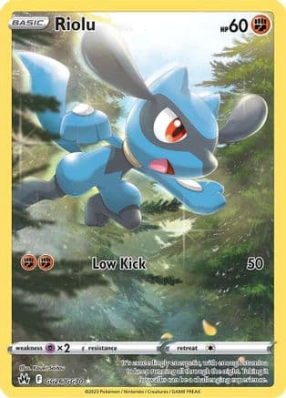 Riolu — Crown Zenith: Galarian Gallery Pokémon TCG card by Kouki Saitou