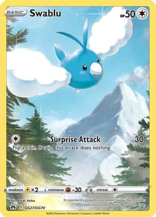 Swablu — Crown Zenith: Galarian Gallery Pokémon TCG card by Kouki Saitou