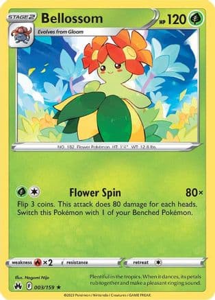 Bellossom — Crown Zenith Pokémon TCG card by sui