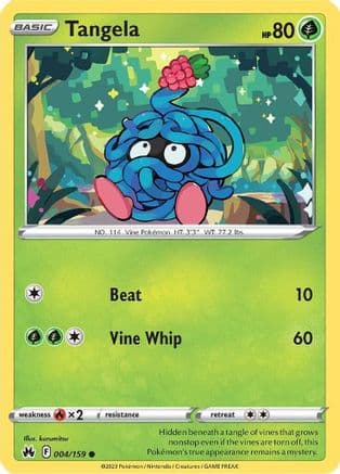 Tangela — Crown Zenith Pokémon TCG card by kurumitsu