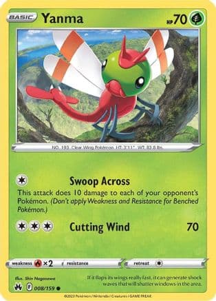 Yanma — SWSH: Crown Zenith Pokémon TCG card by Shin Nagasawa