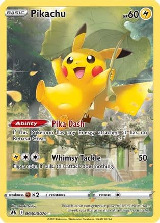 Pikachu — Crown Zenith: Galarian Gallery Pokémon TCG card by Kouki Saitou