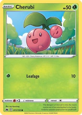 Cherubi — SWSH: Crown Zenith Pokémon TCG card by Lee HyunJung