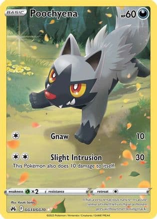 Poochyena — Crown Zenith: Galarian Gallery Pokémon TCG card by Kouki Saitou