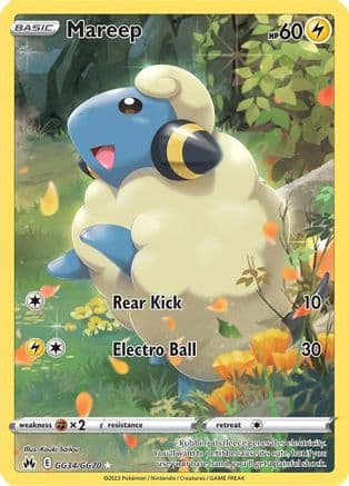 Mareep — Crown Zenith: Galarian Gallery Pokémon TCG card by Kouki Saitou