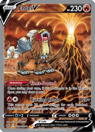 Entei V — Crown Zenith: Galarian Gallery Pokémon TCG card by Shigenori Negishi