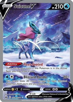 Suicune V — Crown Zenith: Galarian Gallery Pokémon TCG card by Atsushi Furusawa