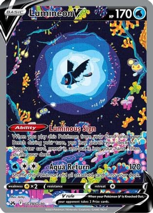 Lumineon V — Crown Zenith: Galarian Gallery Pokémon TCG card by Jerky