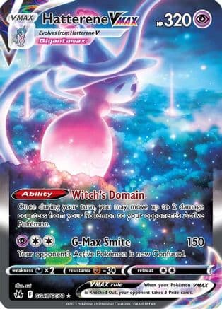 Hatterene VMAX — Crown Zenith: Galarian Gallery Pokémon TCG card by sui