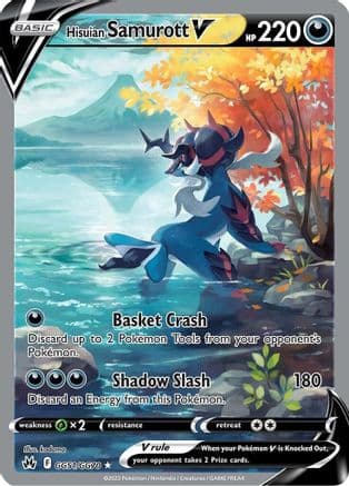 Hisuian Samurott V — Crown Zenith: Galarian Gallery Pokémon TCG card by kodama
