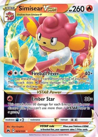 Simisear VSTAR — SWSH: Crown Zenith Pokémon TCG card by 5ban Graphics