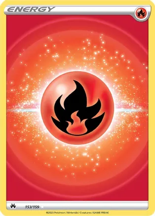 Fire Energy (Texture Full Art) — SWSH: Crown Zenith