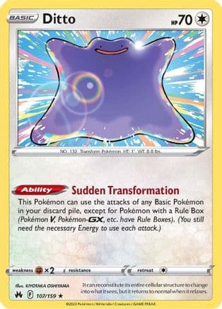 Ditto — SWSH: Crown Zenith Pokémon TCG card by KIYOTAKA OSHIYAMA
