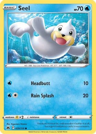 Seel — Crown Zenith Pokémon TCG card by Kagemaru Himeno
