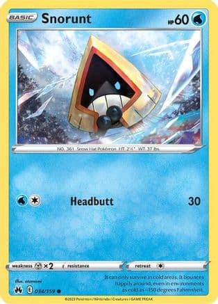 Snorunt — Crown Zenith Pokémon TCG card by otumami