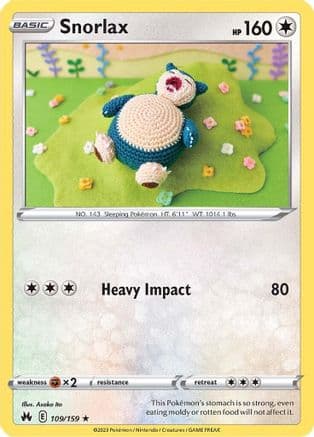 Snorlax — Crown Zenith Pokémon TCG card by Asako Ito