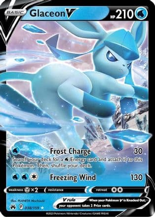 Glaceon V — SWSH: Crown Zenith Pokémon TCG card by PLANETA Mochizuki