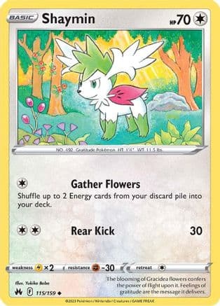 Shaymin — SWSH: Crown Zenith Pokémon TCG card by Yukiko Baba