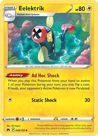 Eelektrik — SWSH: Crown Zenith Pokémon TCG card by NC Empire